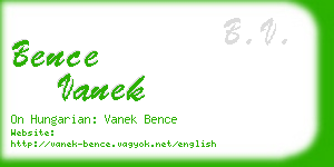 bence vanek business card